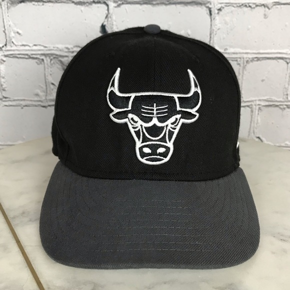 New Era 9Fifty NBA Chicago Bulls Black & Gray Adjustable SnapBack Hat & Cap - Picture 11 of 11